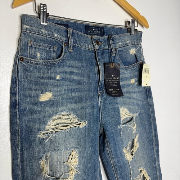 Lucky Brand Bridgett Skinny Blue Distressed Jeans Size 6 / 28 NwT - Picture 5 of 7